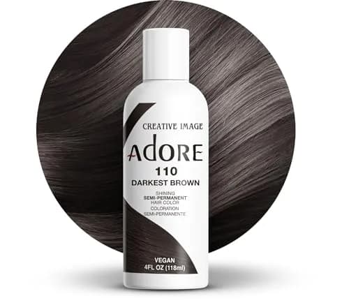 Adore Semi-Permanent Hair Color 110 Darkest Brown 118ml (4 Fl Oz) | Ammonia-Free, Peroxide-Free, Alcohol-Free thumbnail 1