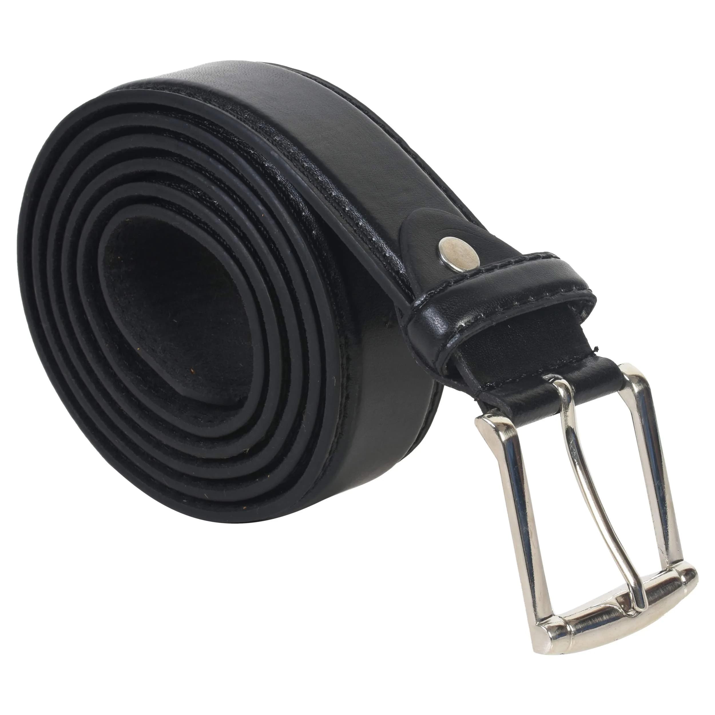 555 Turnpike Men's Leather Belt 58-60 inch | Classic Black Genuine Leather (70-120 chars)