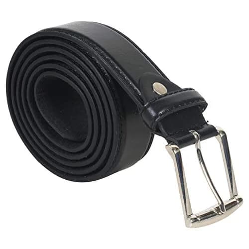555 Turnpike Men's Leather Belt 58-60 inch | Classic Black Genuine Leather (70-120 chars) thumbnail 1