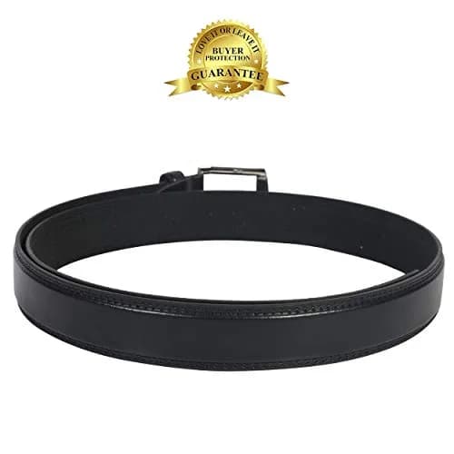 555 Turnpike Men's Leather Belt 58-60 inch | Classic Black Genuine Leather (70-120 chars) thumbnail 2