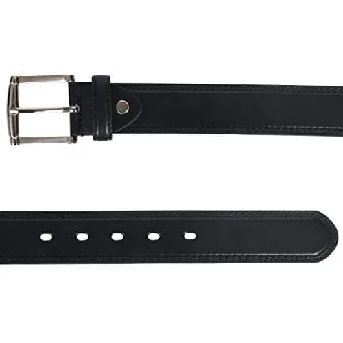 555 Turnpike Men's Leather Belt 58-60 inch | Classic Black Genuine Leather (70-120 chars) thumbnail 3