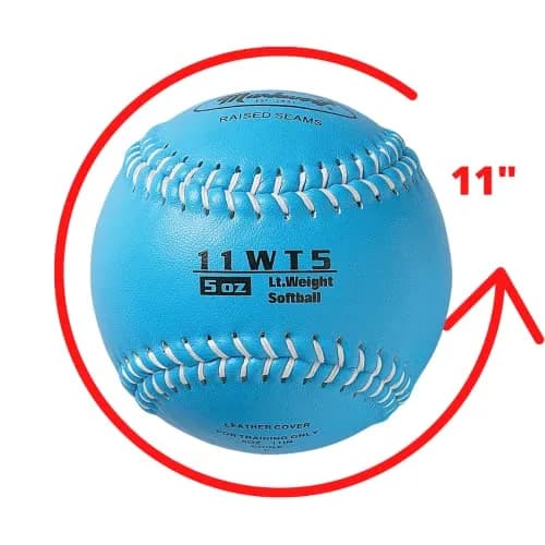 Markwort Color Coded Weighted 11-Inch Softball (5 oz / 142 g) | Training Aid for Baseball & Fastpitch thumbnail 2