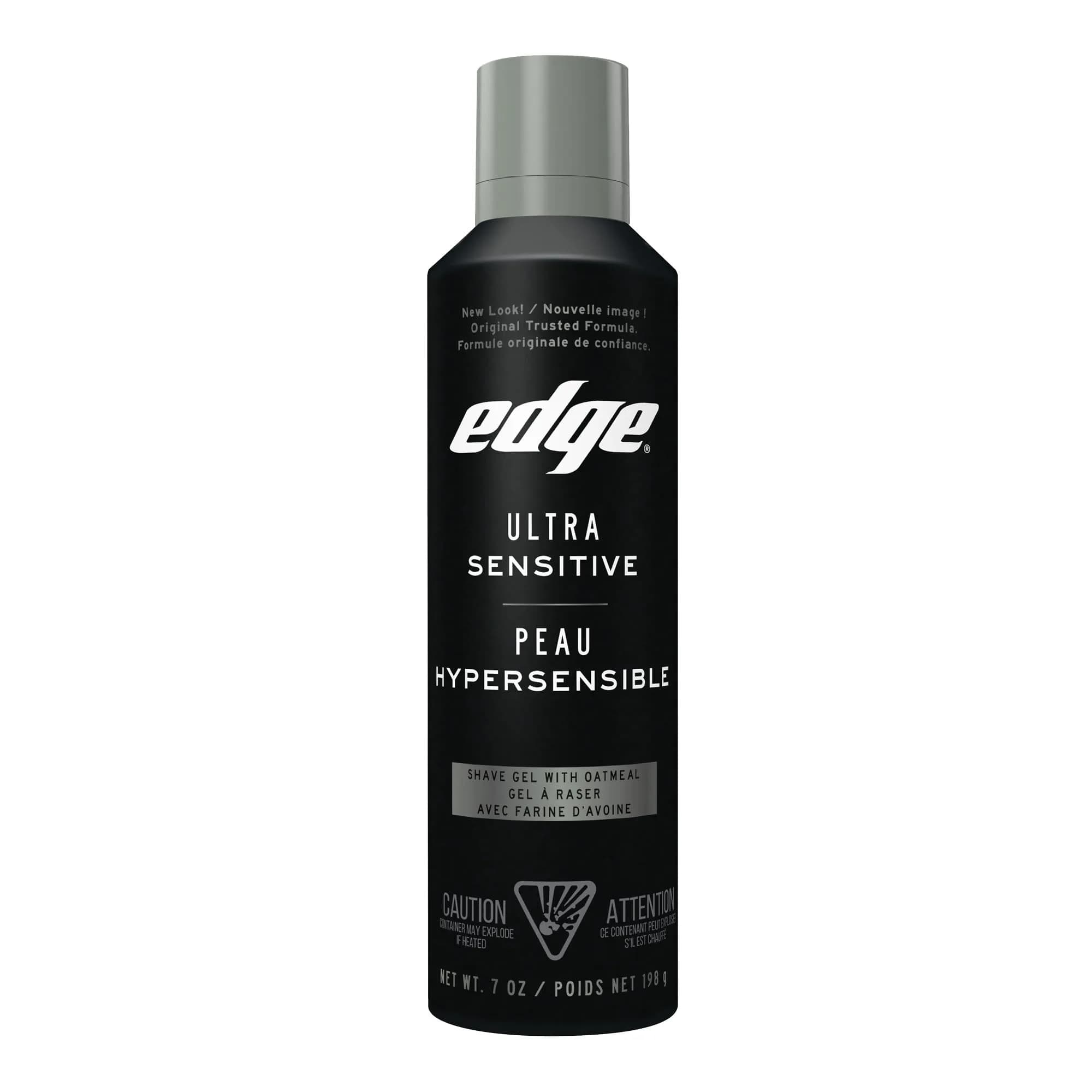 Edge Ultra Sensitive Skin Unscented Shaving Gel 207ml (7 Fl Oz) | Advanced Formula for Dry, Sensitive Skin — 7 Fl Oz