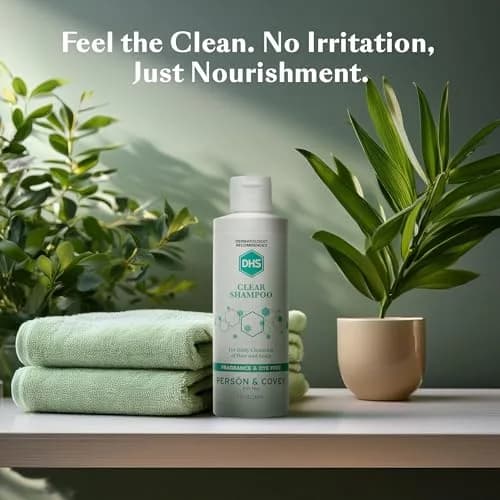 DHS Clear Shampoo - Unscented, Gentle for Sensitive Skin & Dry Scalp, 8oz | Paraben-Free & Dye-Free thumbnail 7