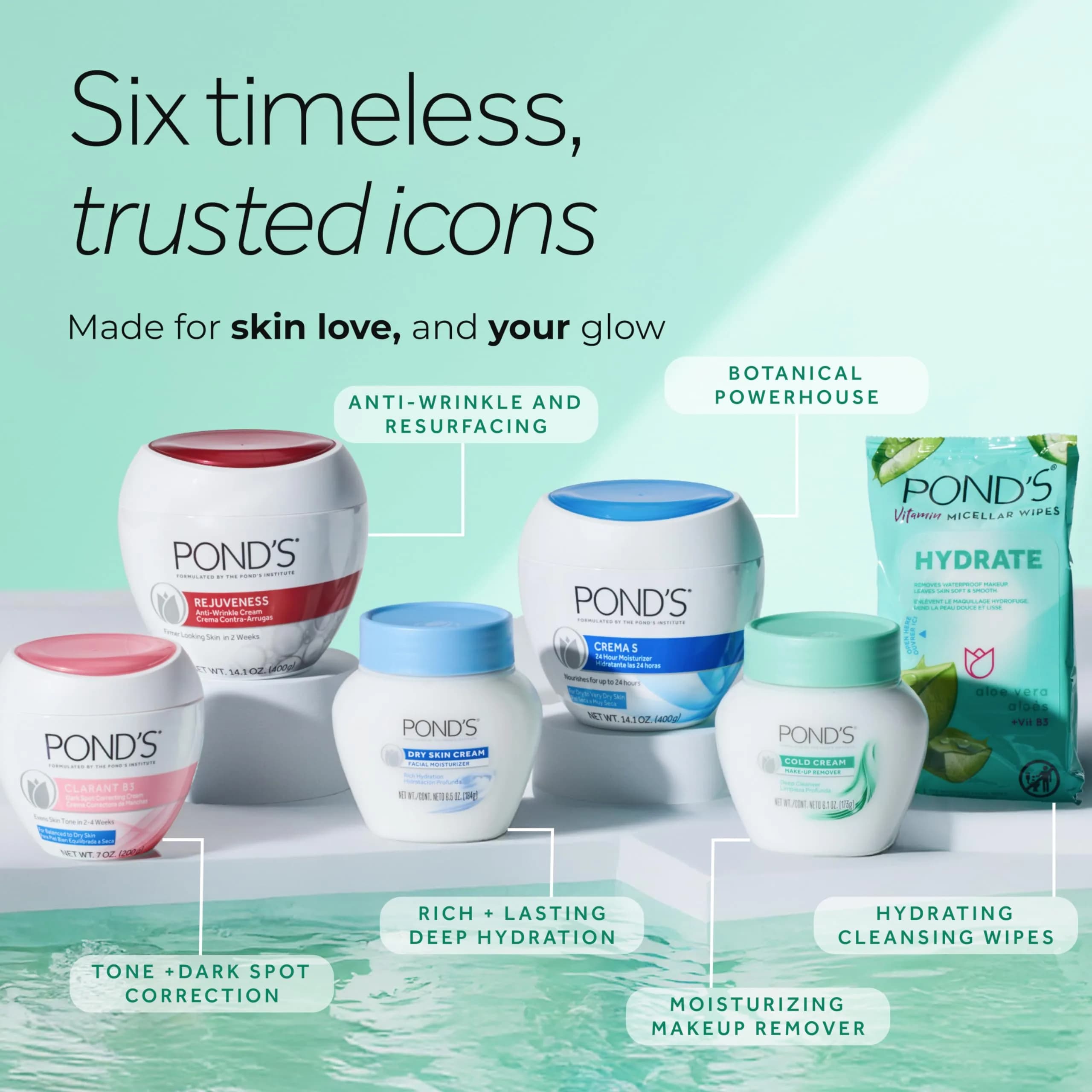 POND’S Rejuveness Face Cream 394ml (14.1 oz) | Anti-Aging Moisturizer with AHAs, Collagen & Vitamin E - view 7