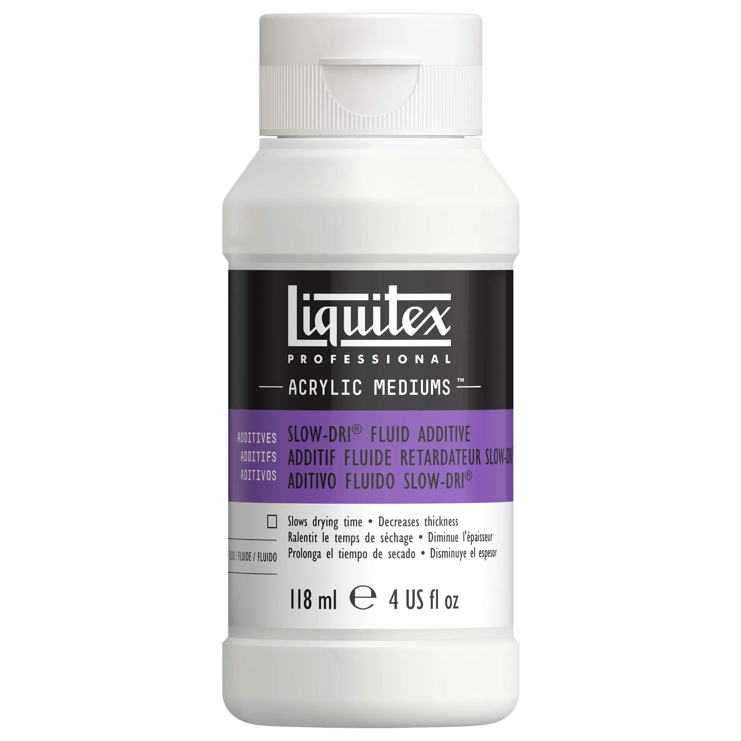 Liquitex Professional Effects Slow-Dri Fluid Retarder 118ml (4 fl oz) | Extends Acrylic Paint Working Time — Slow-Dri Fluid Additive