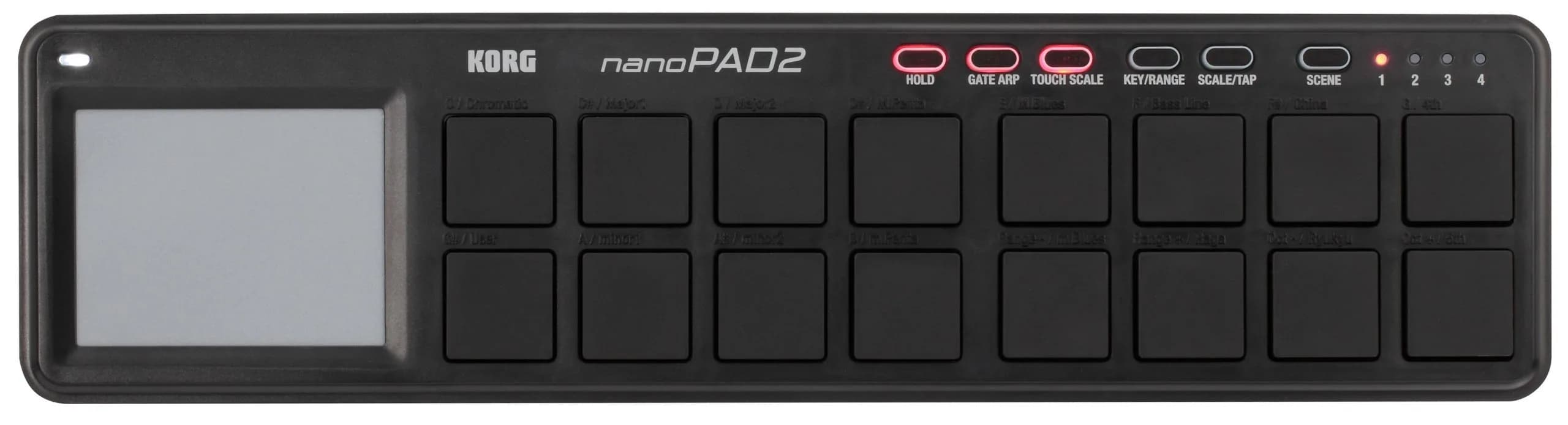 Korg nanoPAD2 Slim-Line USB MIDI Controller Pads - Black | 16 Velocity-Sensitive Pads & X-Y Touchpad - view 2