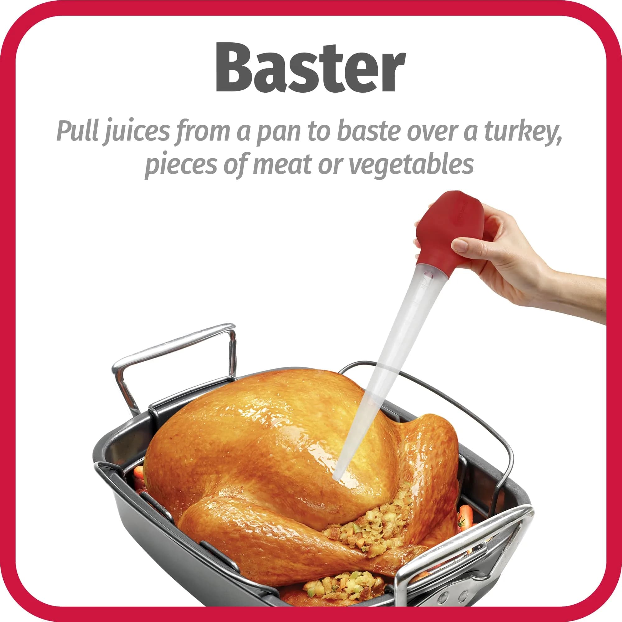 GoodCook 11.5 inch Turkey Baster with Silicone Bulb & Cleaning Brush | 150ml (5 fl oz) Capacity - view 5