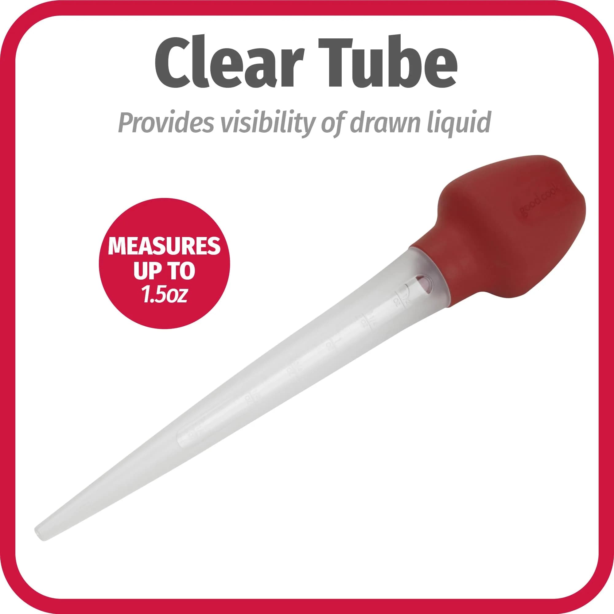 GoodCook 11.5 inch Turkey Baster with Silicone Bulb & Cleaning Brush | 150ml (5 fl oz) Capacity - view 6