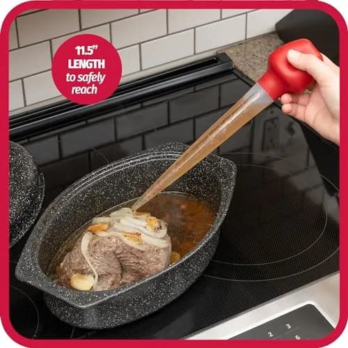 GoodCook 11.5 inch Turkey Baster with Silicone Bulb & Cleaning Brush | 150ml (5 fl oz) Capacity thumbnail 8