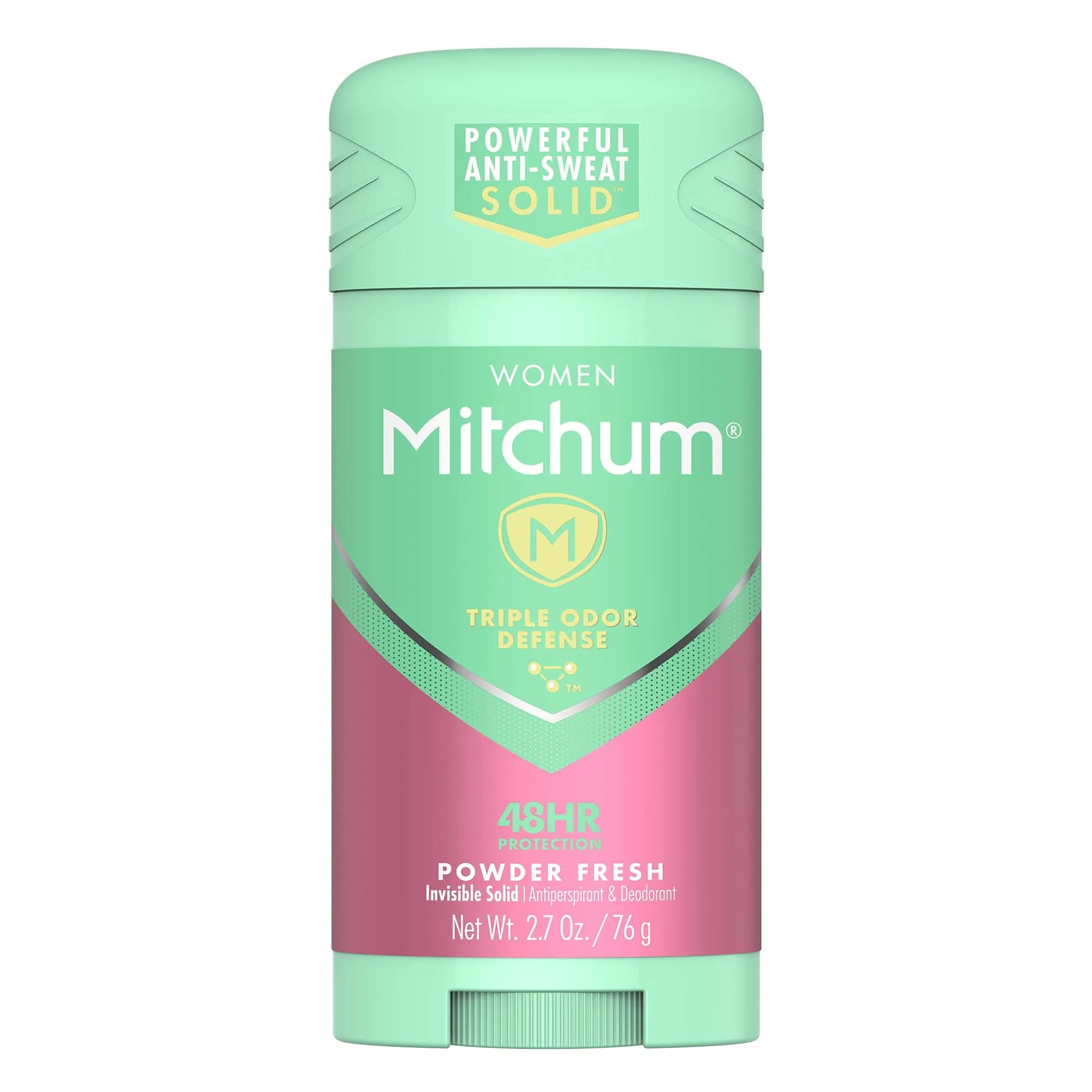 Mitchum Women's Powder Fresh Invisible Solid Antiperspirant Deodorant Stick 76.5g (2.7 Oz) | 48-Hour Odor & Wetness Protection - main product image