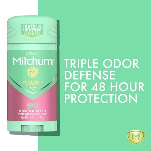 Mitchum Women's Powder Fresh Invisible Solid Antiperspirant Deodorant Stick 76.5g (2.7 Oz) | 48-Hour Odor & Wetness Protection thumbnail 2