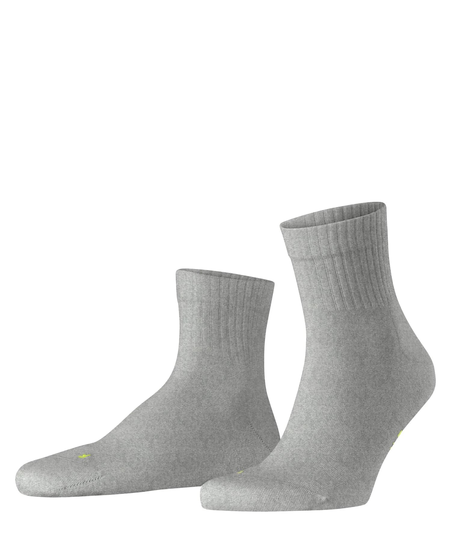 FALKE Unisex Run Socks, Light Cushion, Breathable Cotton, Grey (Light Grey 3400), UK 2.5-16 | Sporty, Lightweight, Skin-Friendly