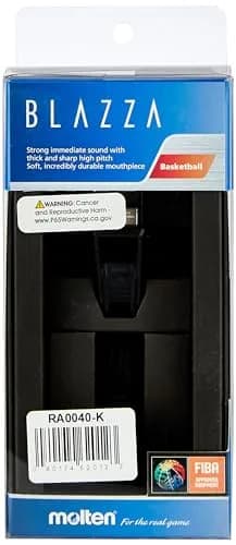 Molten Blazza Whistle, Black | High-Pitched Indoor Referee Whistle with Titanium Frame thumbnail 2