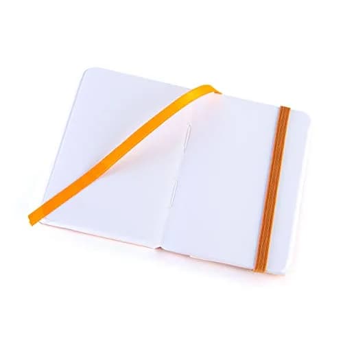 Pentalic 3" x 4" Pocket Sketchbook Traveler Journal, 160 Pages, Orange | Acid-Free Paper for Professionals & Students thumbnail 2