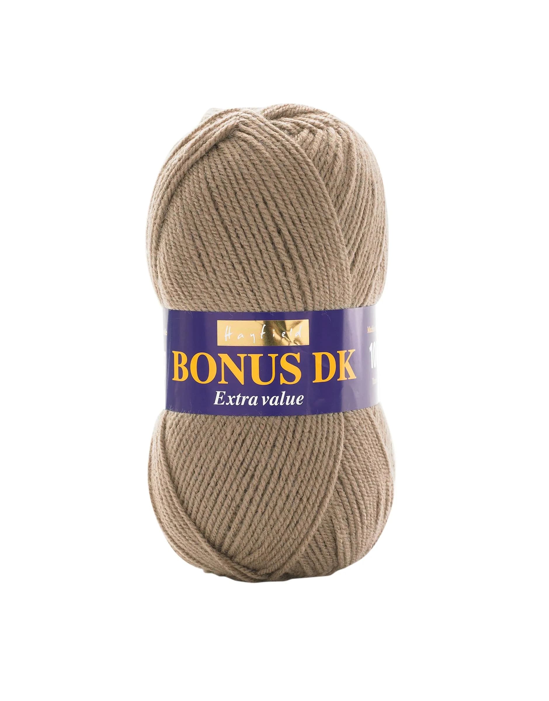 Sirdar Hayfield Bonus DK Yarn - Biscuit - 100g (3.5oz) | 280m (306yds) - Versatile Double Knitting — Walnut