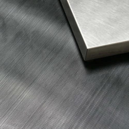 Rubber-Cal Fine Rib Corrugated Rubber Floor Mat - 1/8" x 4 ft x 4 ft Black | Anti-slip, moisture-resistant industrial rubber mat thumbnail 9