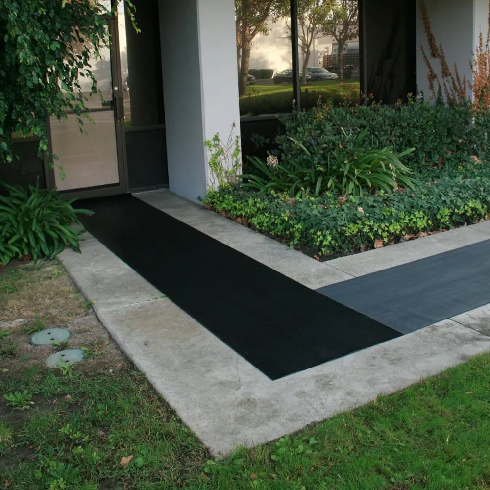 Rubber-Cal Fine Rib Corrugated Rubber Floor Mat - 1/8" x 4 ft x 6 ft Black | Anti-slip, moisture-resistant industrial flooring thumbnail 5