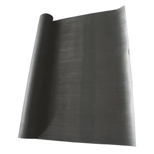 Rubber-Cal Fine Rib Corrugated Rubber Floor Mat - 1/8" x 4 ft x 6 ft Black | Anti-slip, moisture-resistant industrial flooring thumbnail 3