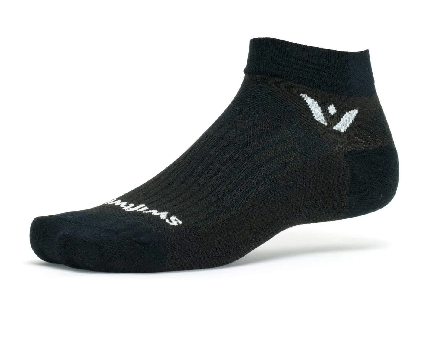 Swiftwick PERFORMANCE ONE Running & Golf Socks, Black, Small | Moisture-Wicking, Medium Cushion, USA Design