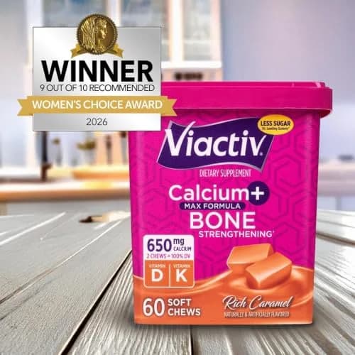 Viactiv Calcium + Vitamin D Soft Chews 60 Count | Caramel Flavor for Bone Support thumbnail 2