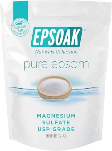 Epsoak Epsom Salt 5 lb (2.27 kg) Magnesium Sulfate USP Bath Salts | Cruelty-Free Certified thumbnail 1