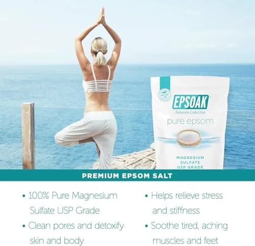 Epsoak Epsom Salt 5 lb (2.27 kg) Magnesium Sulfate USP Bath Salts | Cruelty-Free Certified thumbnail 3