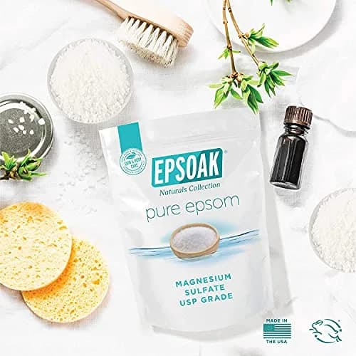 Epsoak Epsom Salt 10 lb (4.54 kg) Unscented Magnesium Sulfate USP | Pure Bath & Foot Soak Crystals thumbnail 5