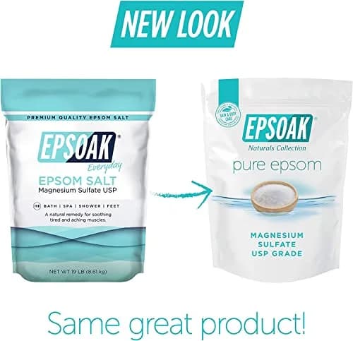 Epsoak Epsom Salt 10 lb (4.54 kg) Unscented Magnesium Sulfate USP | Pure Bath & Foot Soak Crystals thumbnail 3