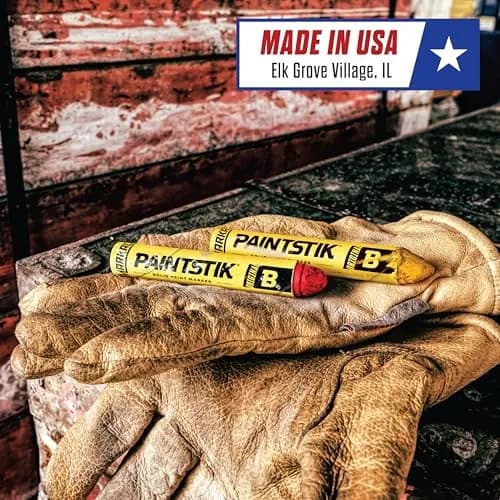 Markal Paintstik Solid Paint Marker Yellow 11/16" x 4-3/4" (Pack of 12) | Professional Grade Marking Pen thumbnail 6