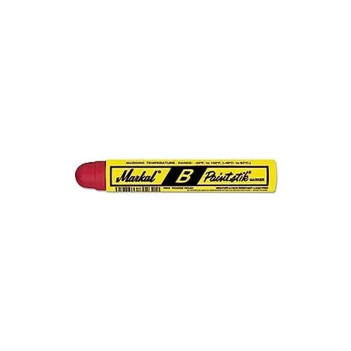 Markal 80222 B Paintstik Solid Paint Marker, Red (12-Pack) | Marks on Rough, Rusty, or Dirty Surfaces thumbnail 1