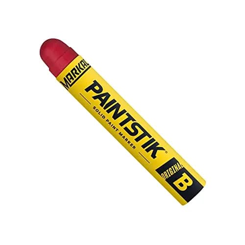 Markal 80222 B Paintstik Solid Paint Marker, Red (12-Pack) | Marks on Rough, Rusty, or Dirty Surfaces thumbnail 3
