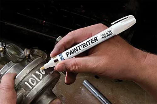 Markal Paint-Riter+ Valve Action Marker, Light Blue, 12-Pack | Permanent Paint Marker for Versatile Surfaces thumbnail 2
