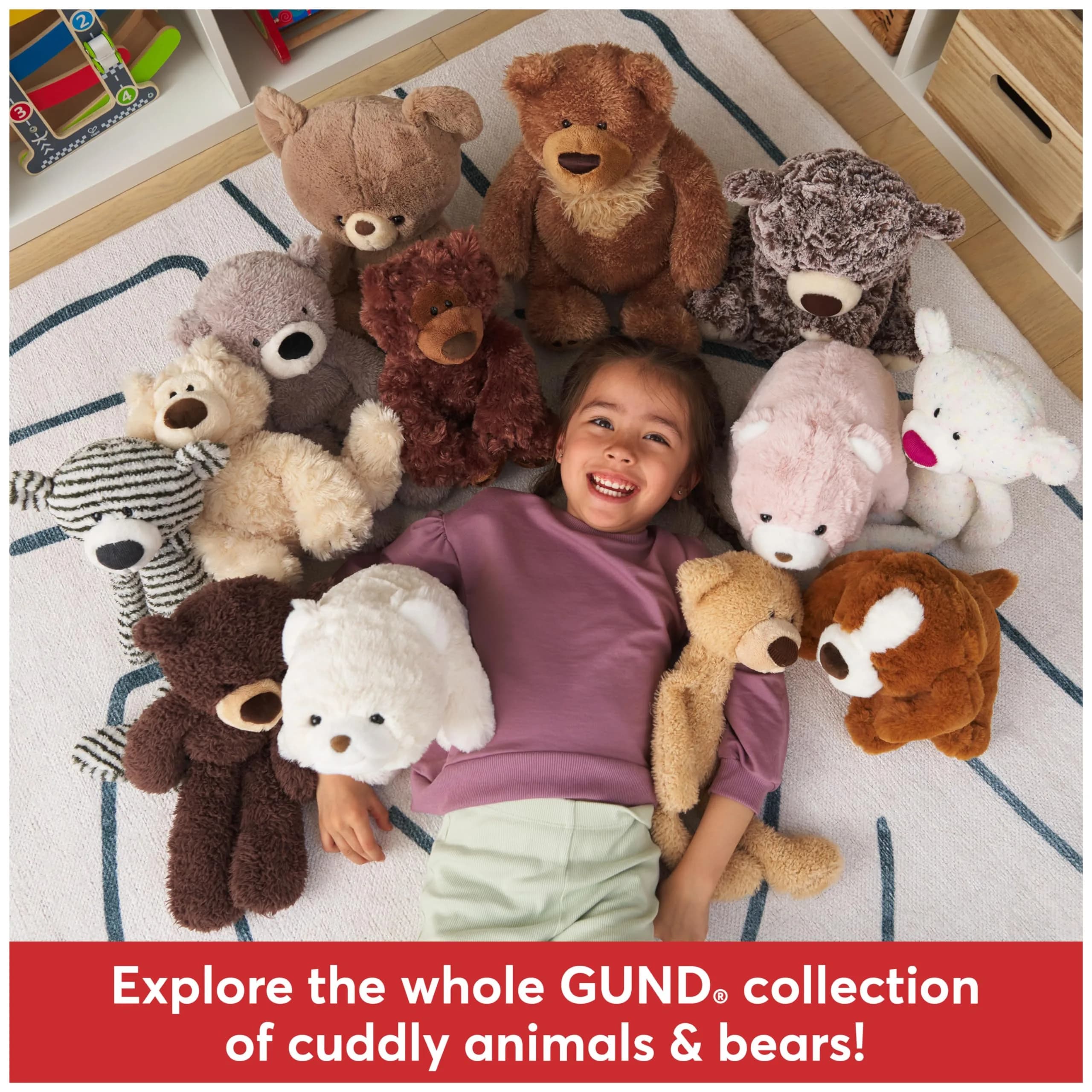 GUND Fuzzy Teddy Bear 34 cm (13.5 in) | Soft, Huggable, and Adventure-Ready - view 8