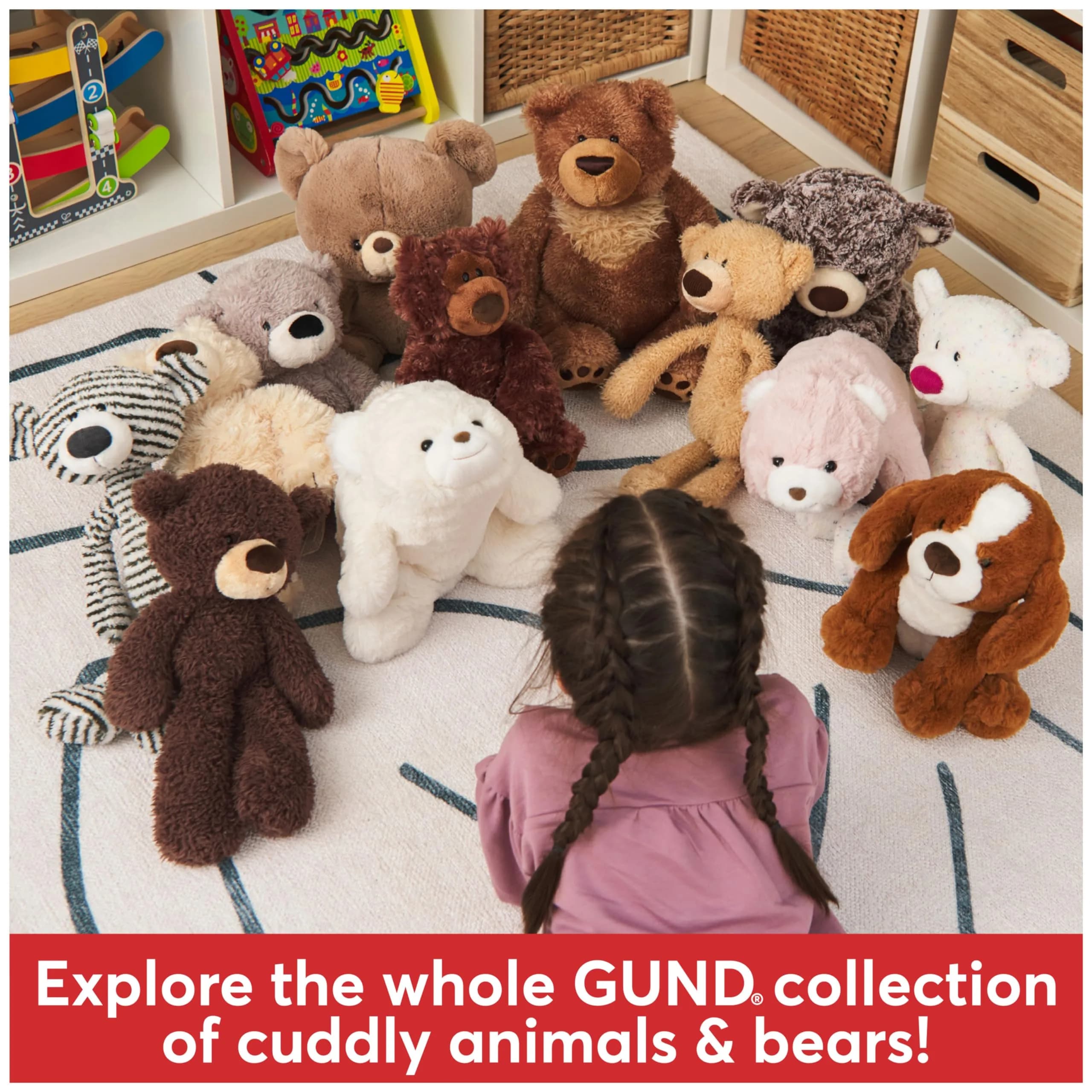GUND Fuzzy Teddy Bear 34 cm (13.5 in) | Soft, Huggable, Ages 1+ - view 8