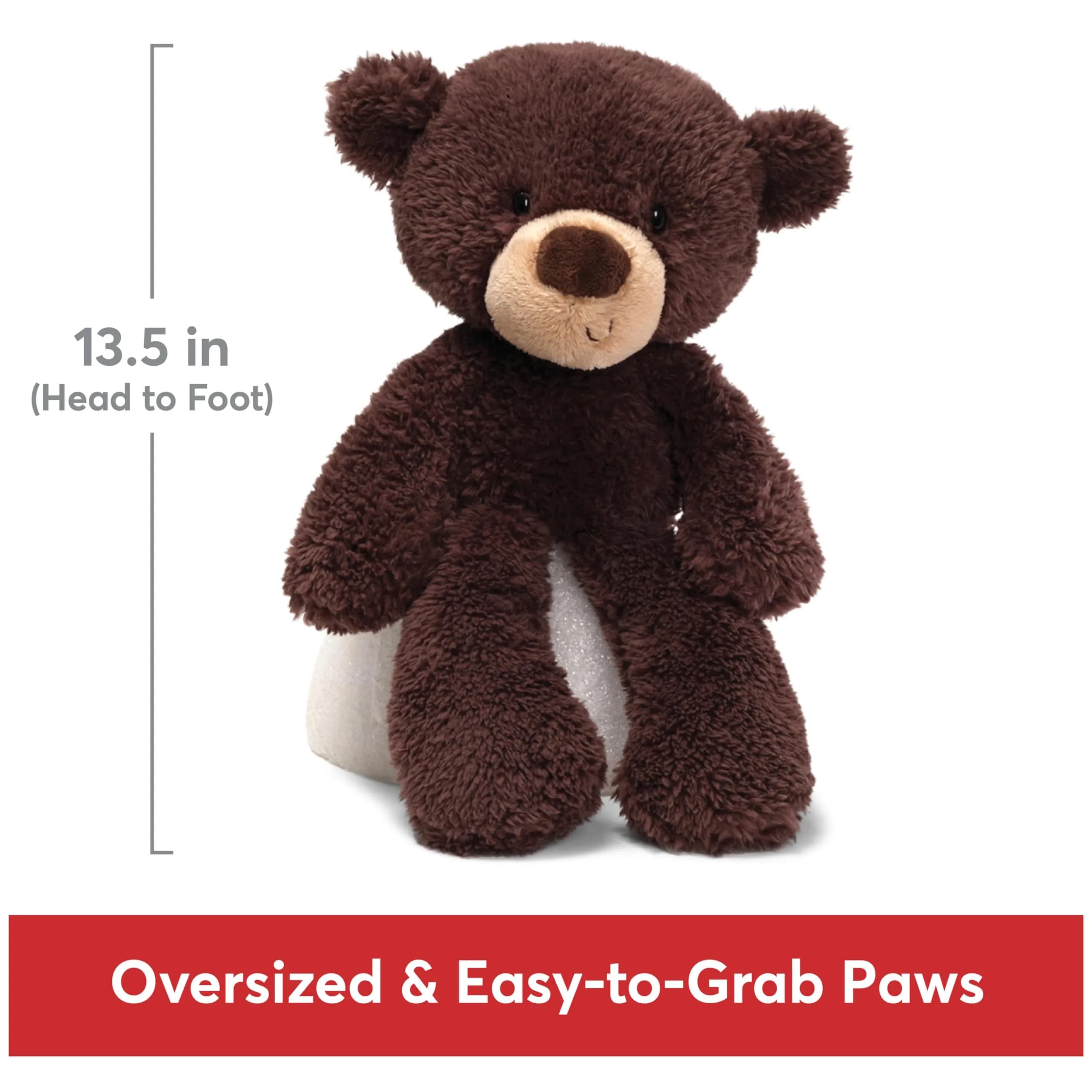 GUND Fuzzy Teddy Bear 34 cm (13.5 in) | Soft, Huggable, Ages 1+ - view 4