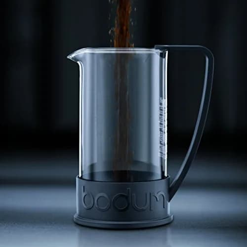 Bodum Brazil French Press Coffee Maker 1L (34oz) Red | High-Heat Borosilicate Glass Carafe thumbnail 2