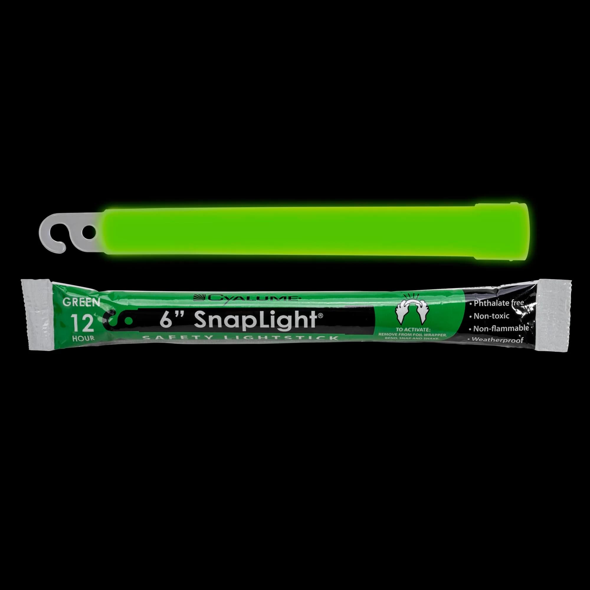 Cyalume Military Grade Glow Sticks Green 6” SnapLight Emergency Chemical Light Stick 12 Hour Duration, 10 Pack | 15.2 cm (6 Inch) Light Stick - view 2