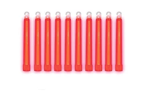 Cyalume SnapLight Red Glow Sticks – 6 Inch, 12-Hour Brightness, 10-Pack | Industrial Grade Emergency Lighting thumbnail 1