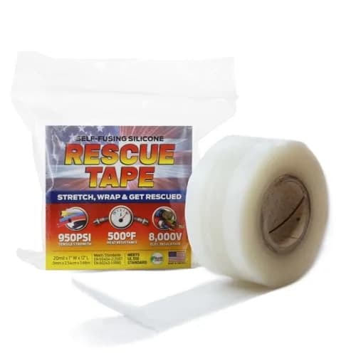 Bond It Rescue Tape Self-Fusing Silicone Repair Tape 1 in x 12 ft Clear | Waterproof Leak Seal & Electrical Insulation thumbnail 1