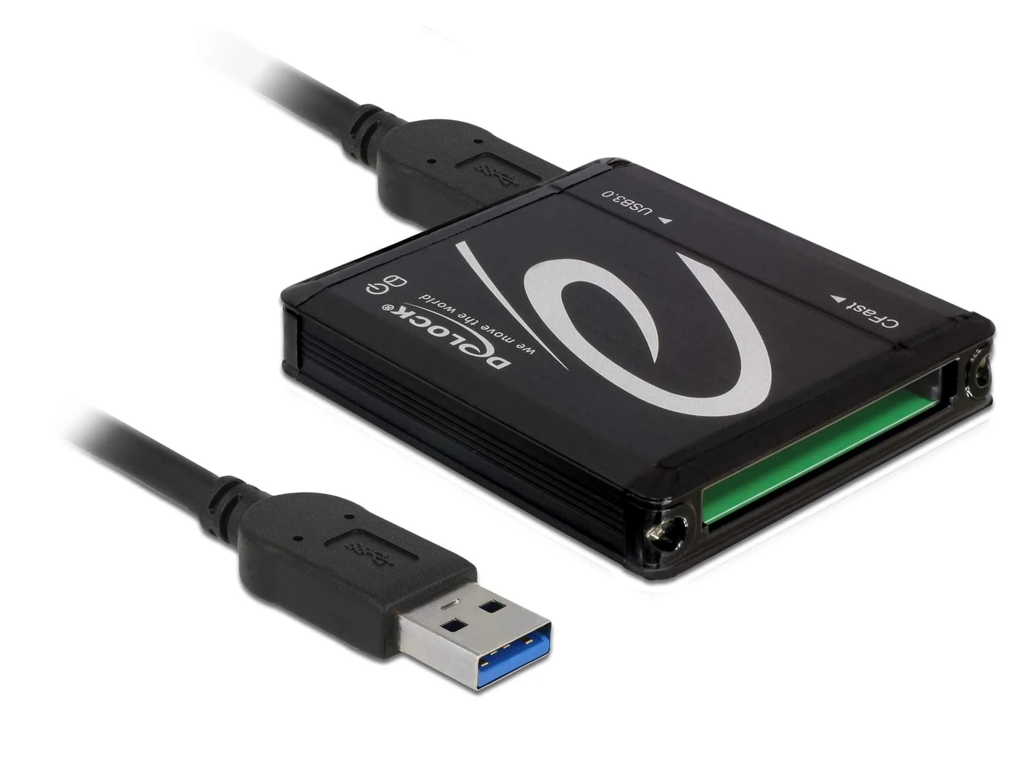 Delock USB 3.0 Card Reader > CFast 2.0 | Supports CFast I/II, 5 Gbps Data Rate, Plug & Play, Aluminium Housing