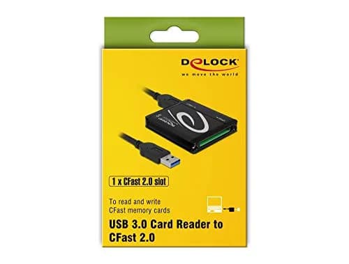 Delock USB 3.0 Card Reader > CFast 2.0 | Supports CFast I/II, 5 Gbps Data Rate, Plug & Play, Aluminium Housing thumbnail 4