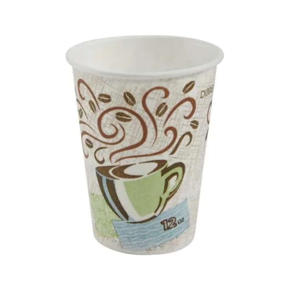 Dixie WiseSize Coffee Dreams Insulated Paper Cup 12oz | Reduces Double-Cupping & Sleeves