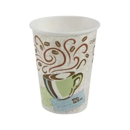 Dixie WiseSize Coffee Dreams Insulated Paper Cup 12oz | Reduces Double-Cupping & Sleeves thumbnail 1