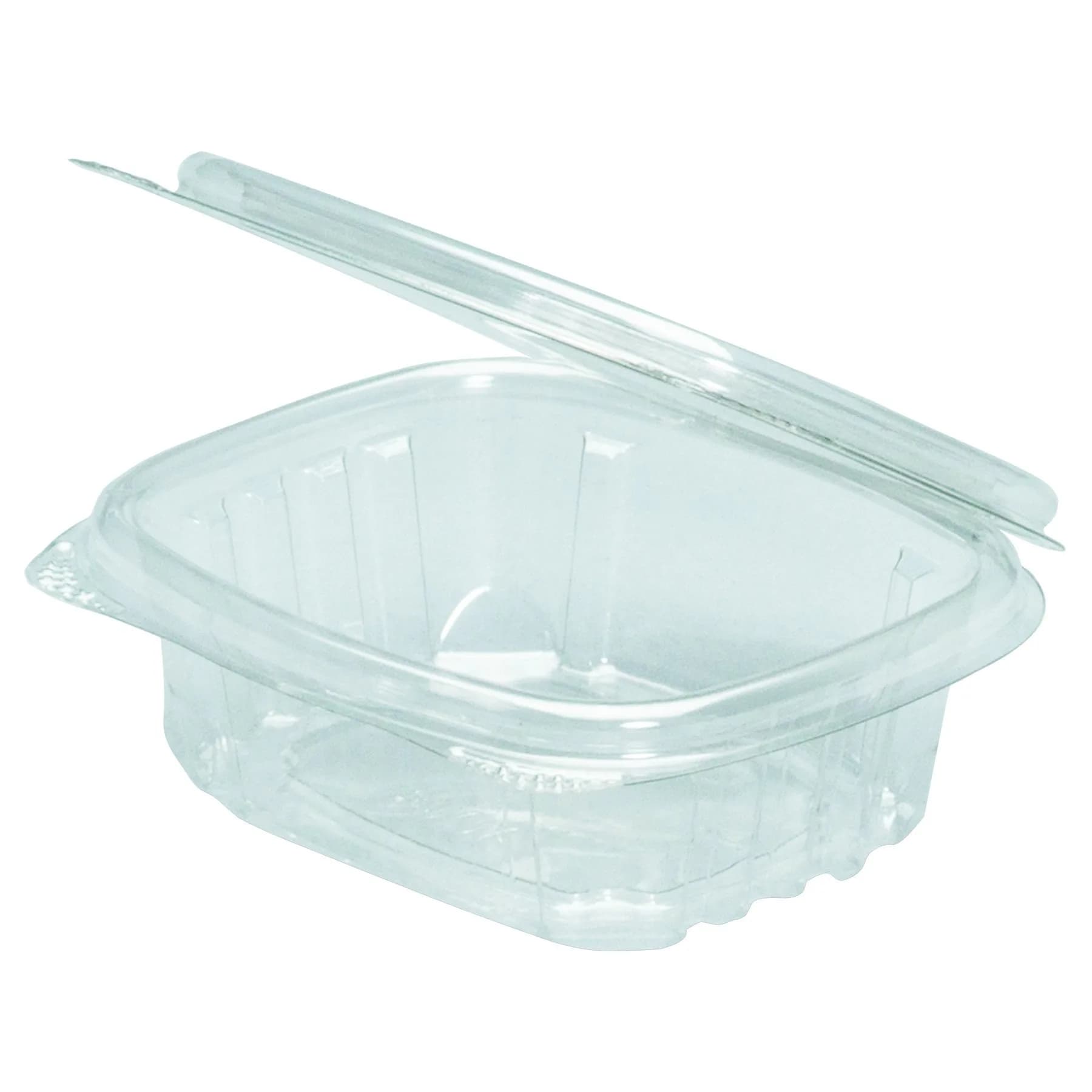 Genpak AD24 24oz Food Storage Container | Leak-Resistant Hinged Clamshell (7 1/4 x 6 2/5 x 2 1/4)