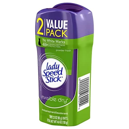 Lady Speed Stick Antiperspirant Powder Fresh 2.3 Oz Twin Pack | 24 Hour Odor & Wetness Protection thumbnail 2