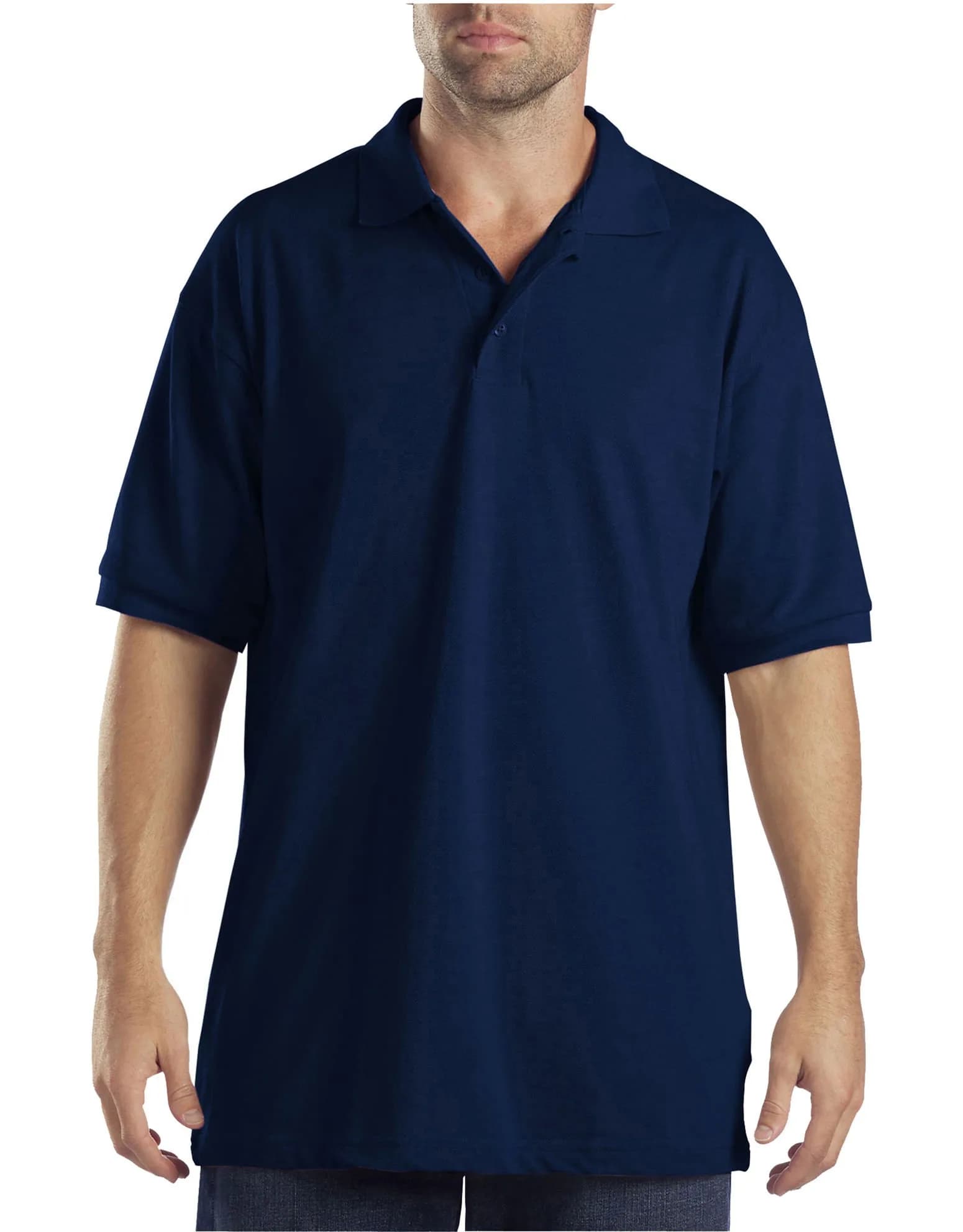 Dickies Short Sleeve Pique Polo Dark Navy Large | Classic Comfort & Style