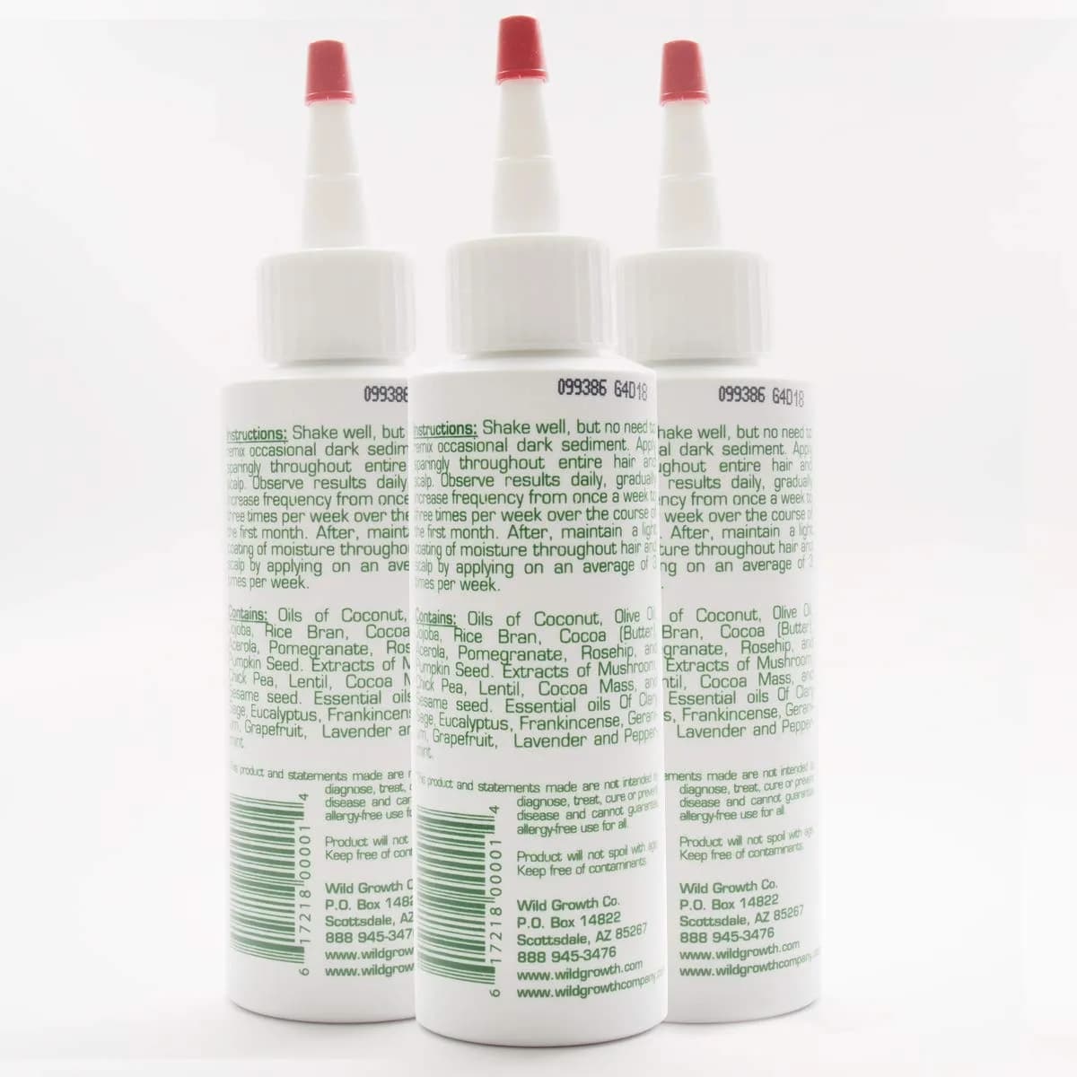 Wild Growth Hair Oil 3 x 4oz (12 Fl Oz Total) | Natural Ingredients for Fuller, Softer Hair - view 2