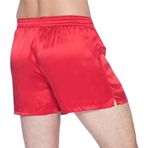 INTIMO Classic Silk Boxers - Big & Tall, Red, 1X | All-Day Comfort & Luxury Silk Feel thumbnail 2