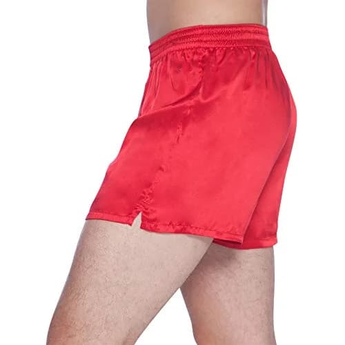INTIMO Classic Silk Boxers - Big & Tall, Red, 1X | All-Day Comfort & Luxury Silk Feel thumbnail 3